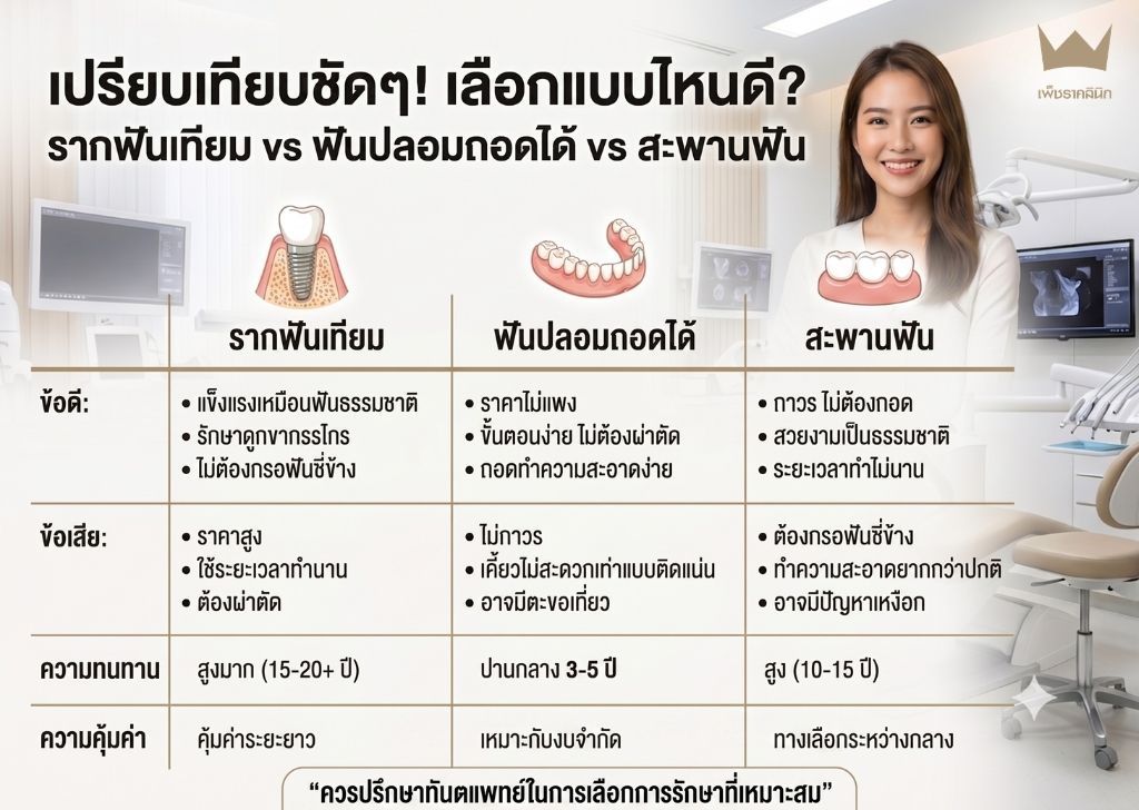 Implants vs. Dentures vs. Bridges: Which One to Choose