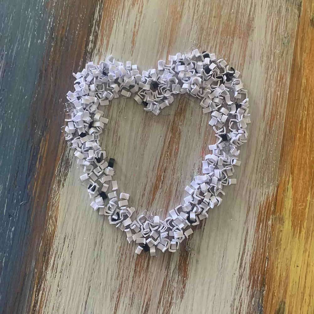 A Heart Made Out Of Shredded Paper On A Wooden Surface  — My Energetic Craft In Morisset, NSW 