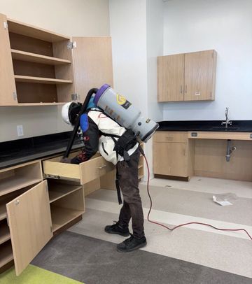 Legally Clean Post-Construction cleaning of a school