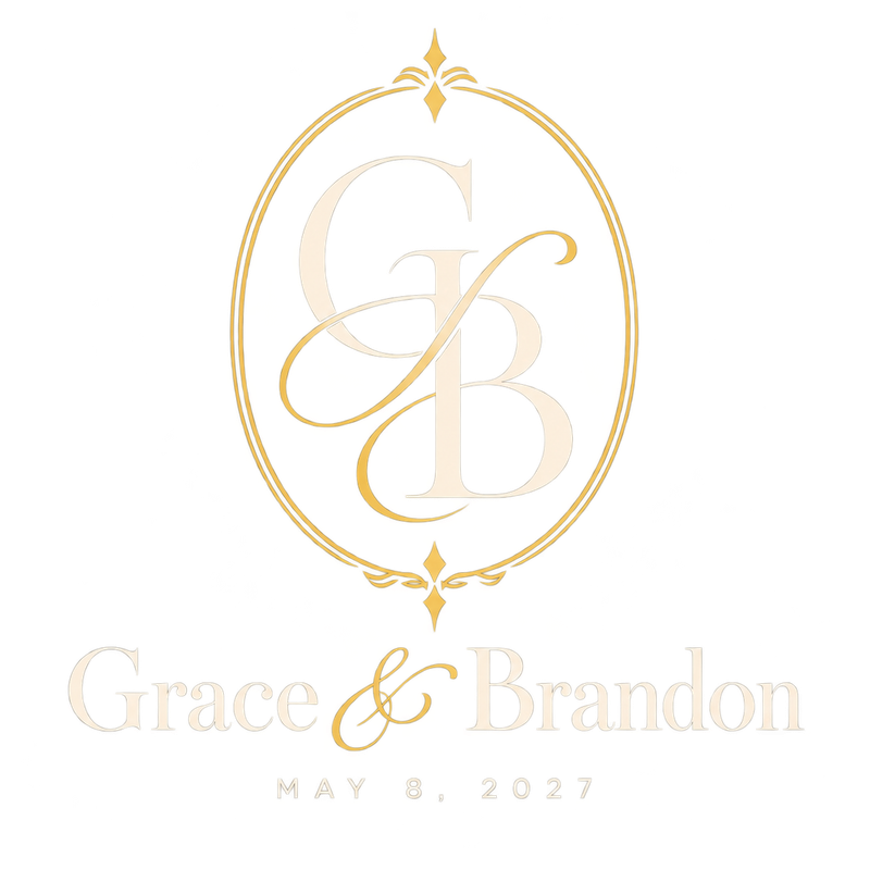 Grace & Brandon wedding monogram, May 8, 2027