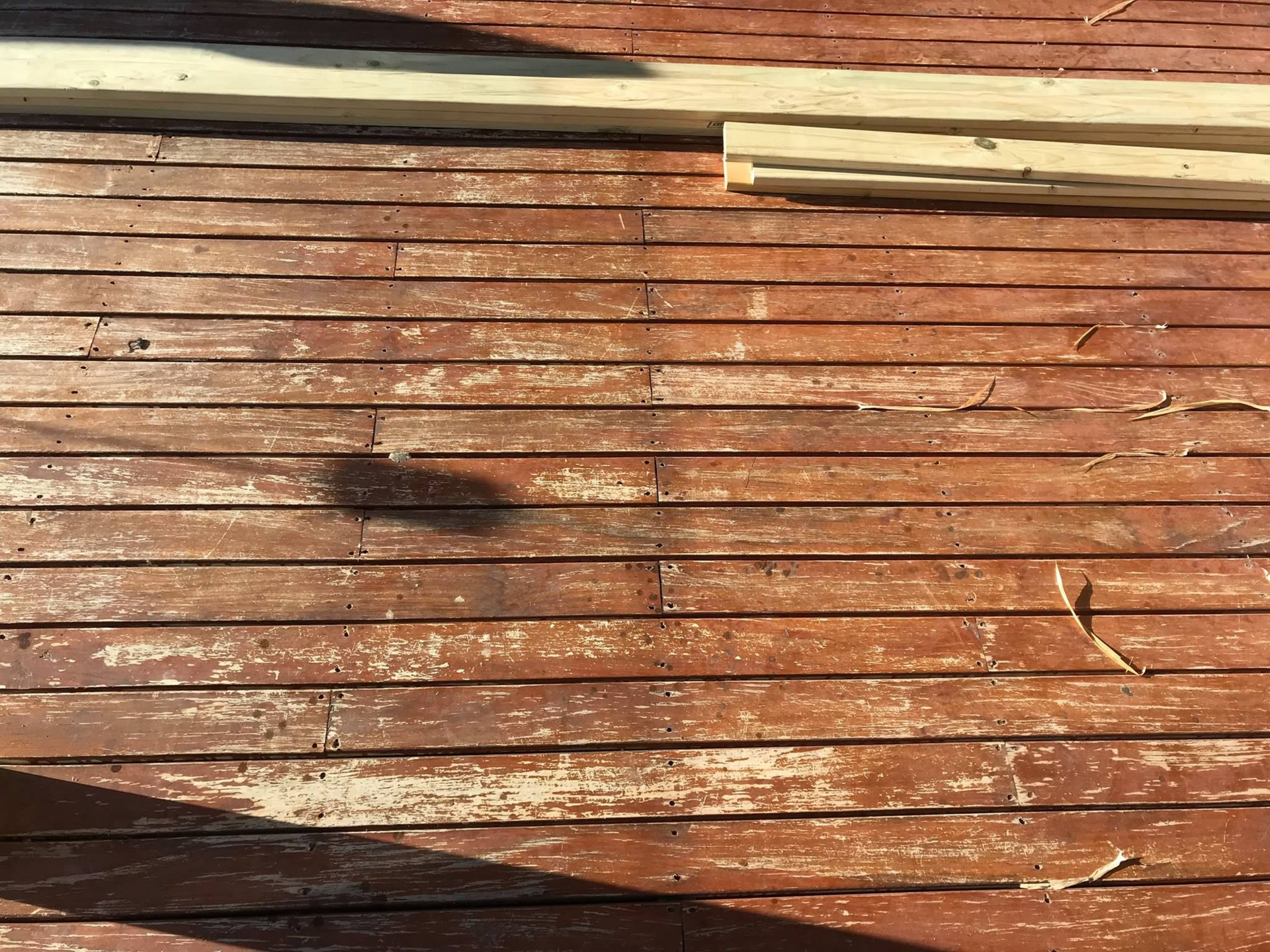 A worn out deck in need of a restoration