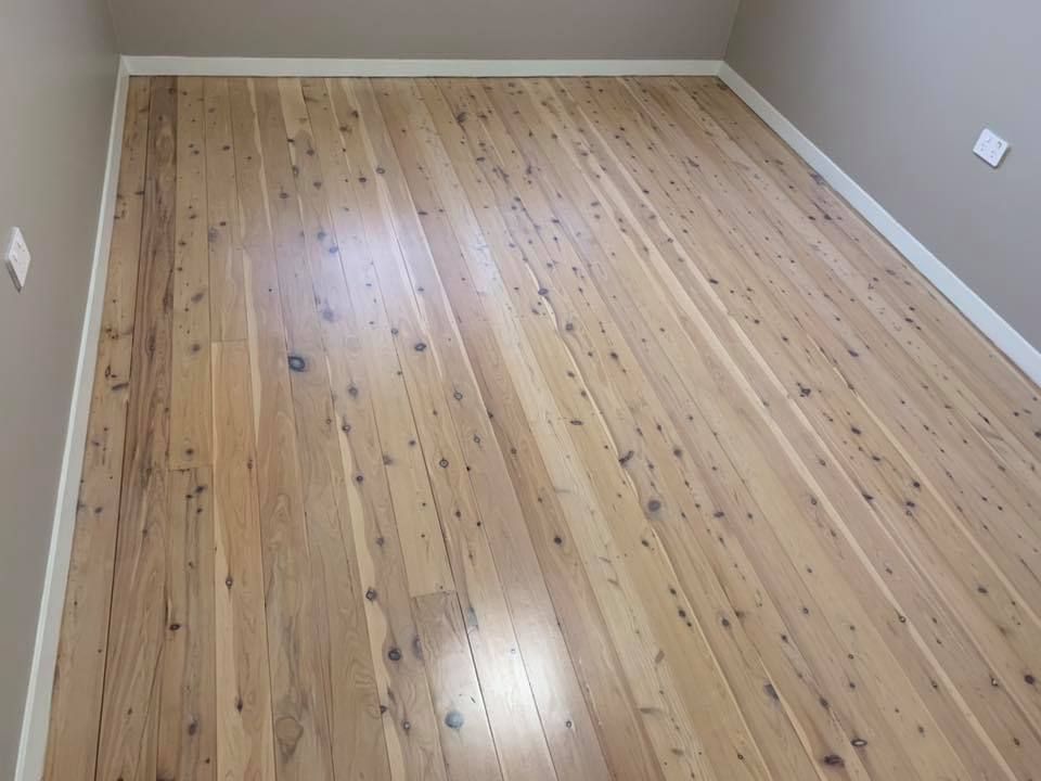 Polished light timber floors