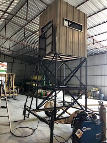 Custom hunting blind welding job
