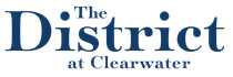 The District at Clearwater logo in dark blue and light blue text on a white background