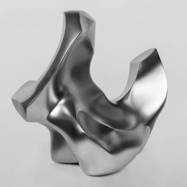 Skulptur aus Edelstahl Polarität