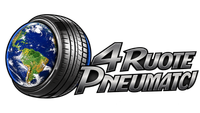 Logo 4Ruedo Pneumatic con uno pneumatico accanto a un globo su sfondo bianco