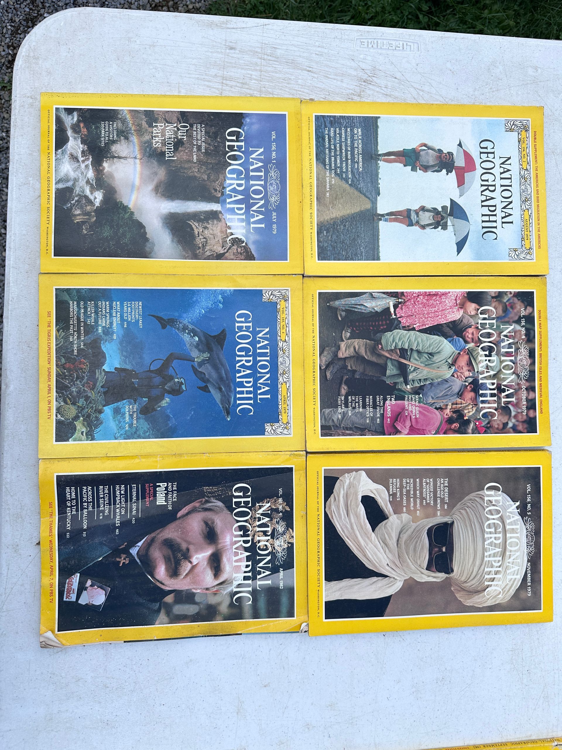 National Geographic magazines