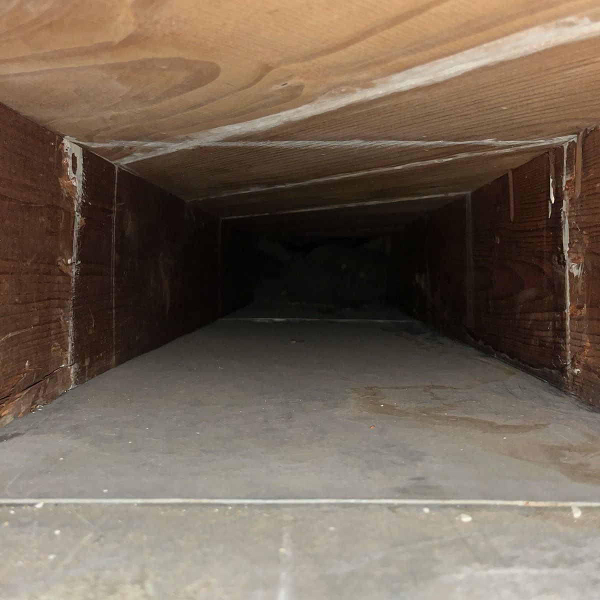clean residential wood air duct