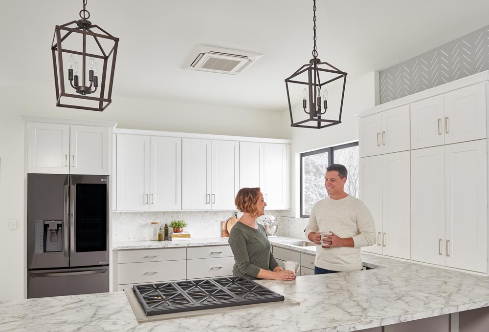 mini-split  heating provides a comfortable atmosphere in your kitchen