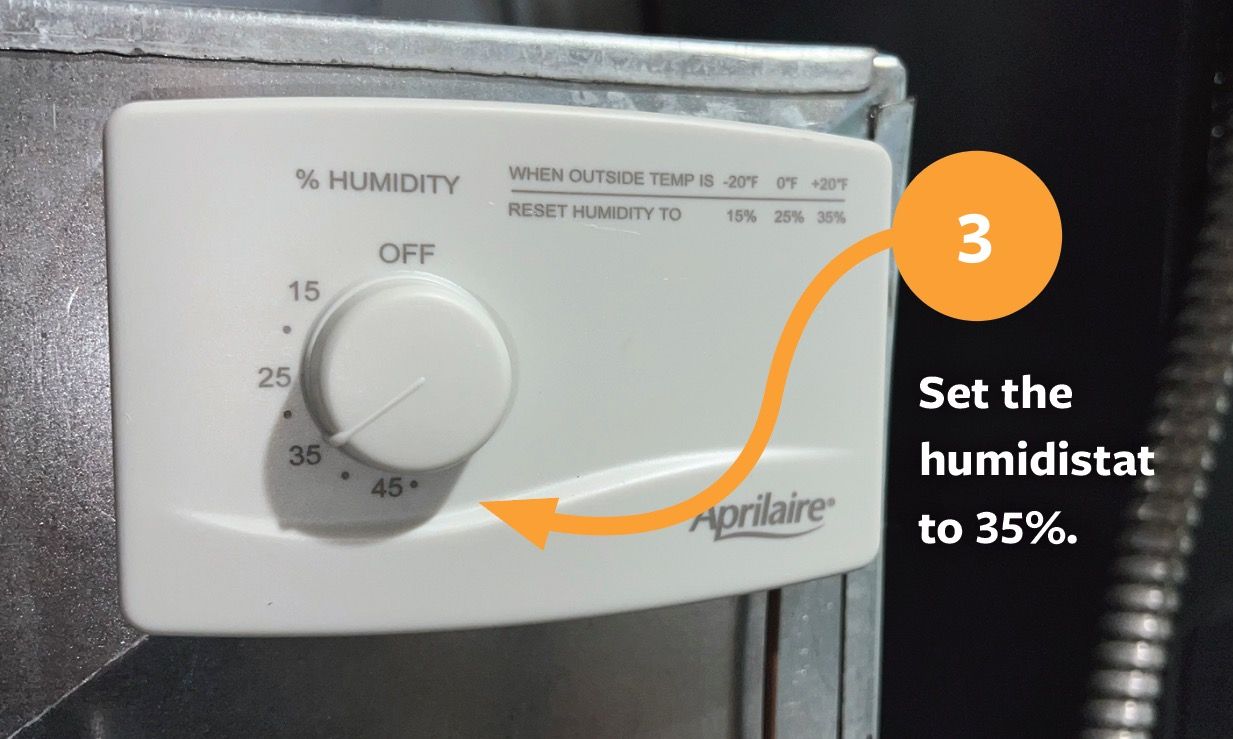 set humidty to 35%
