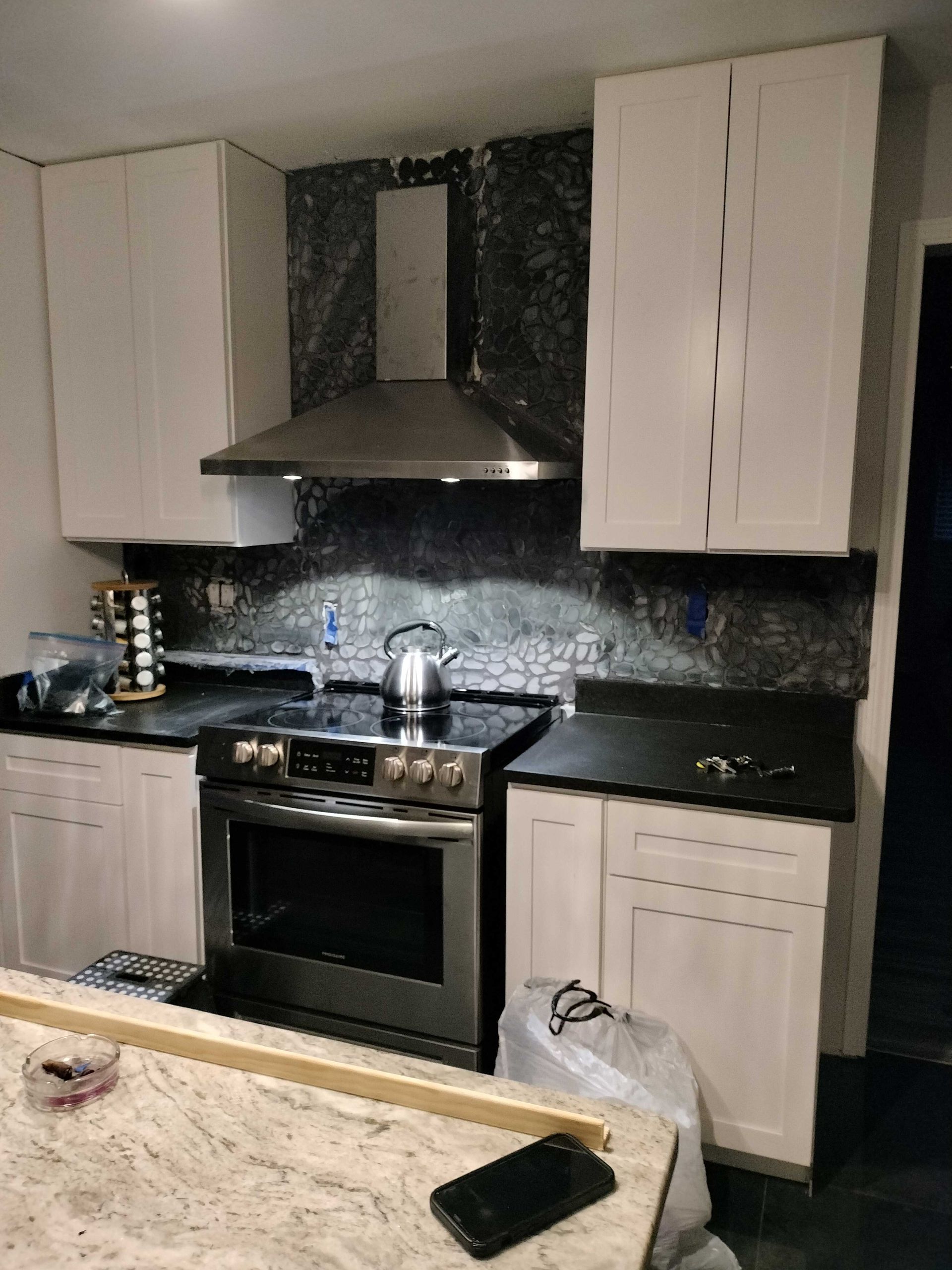 Kitchen With White Cabinets — Knoxville, TN — DABZ CO LLC Electrical & Building Contractors