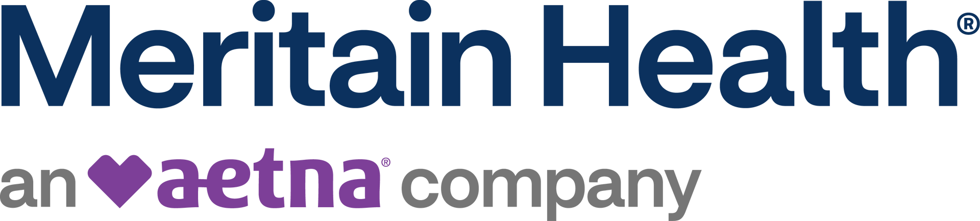 Meritain Health logo in dark blue font, with