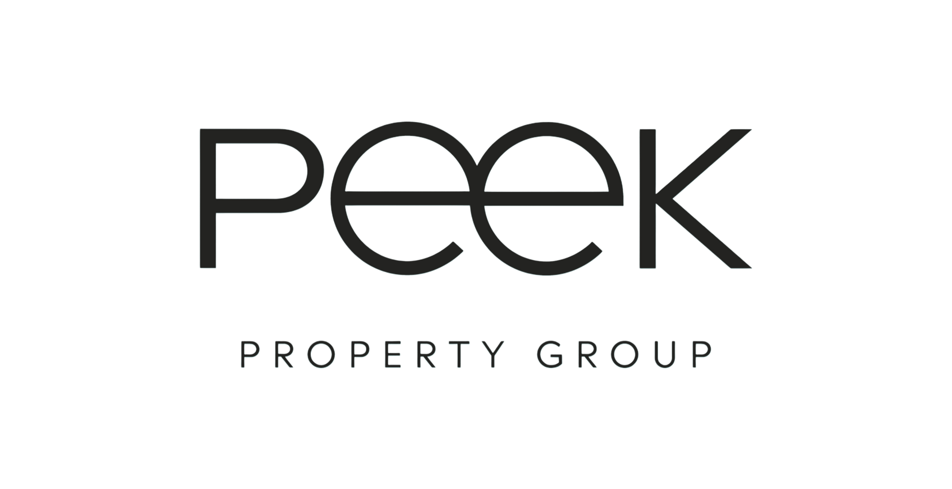 PEEK Property Group logo in black text on a white background
