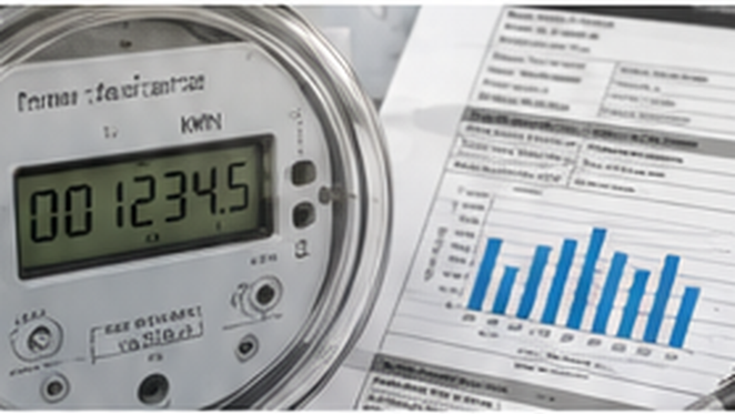 Medidor eléctrico y recibo residencial utilizados para comparar los kWh consumidos antes y después de operar el aire acondicionado.