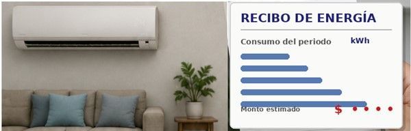 Minisplit Inverter junto a un recibo eléctrico elevado