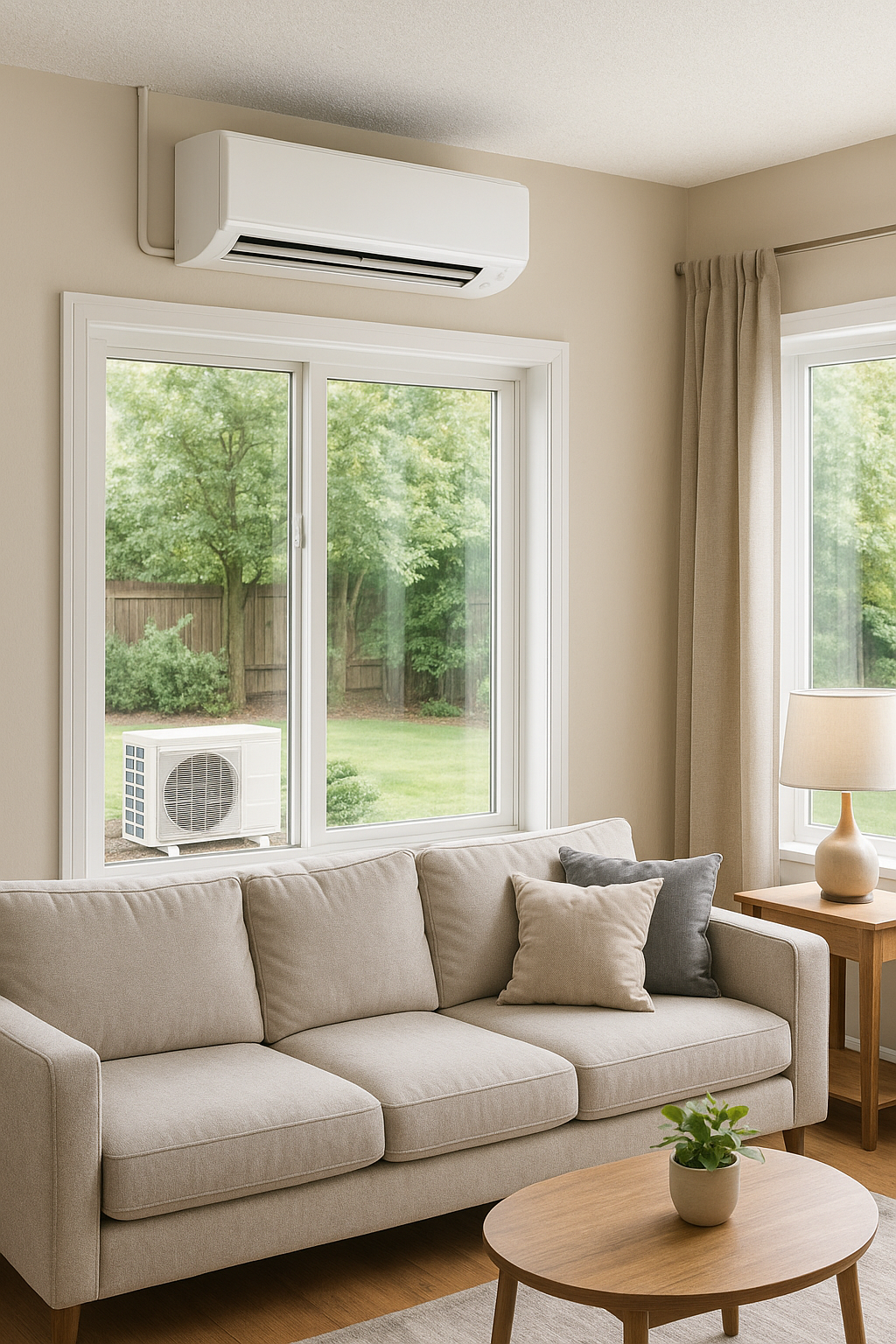 Representa un sistema Multisplit en uso real dentro de una vivienda