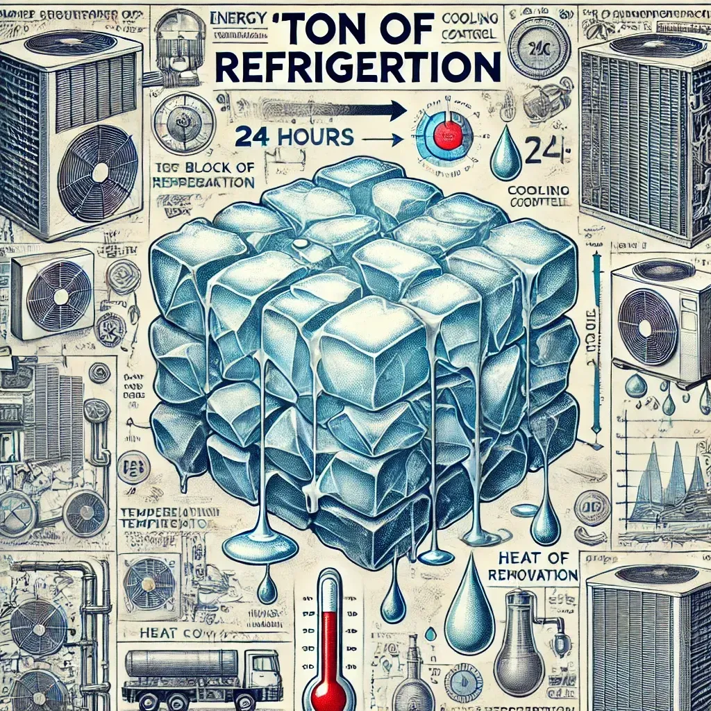 Un bloque de hielo derritiéndose y elementos técnicos que ilustran el proceso de eliminación de calor.
