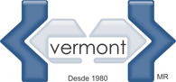 Un logo azul y blanco para Vermont desde 1980.