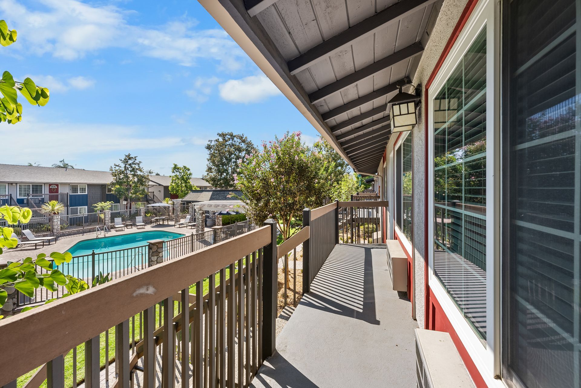 balcony and pool