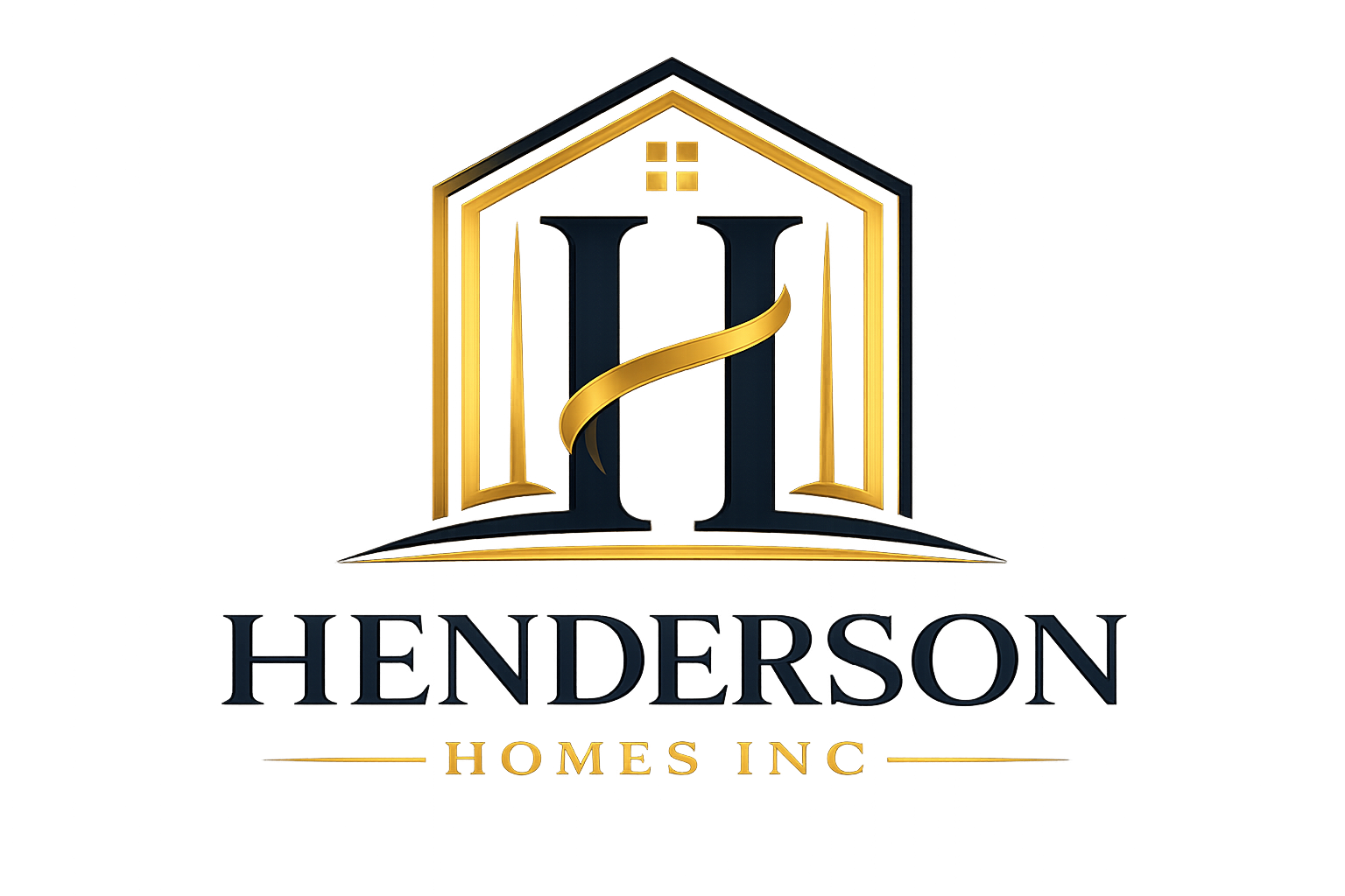 Logo for Henderson Homes Inc. featuring a stylized letter