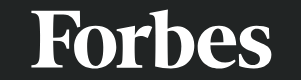 The forbes logo is white on a black background.