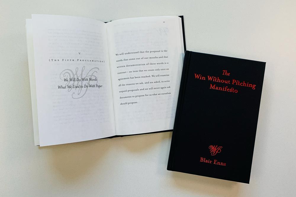 Cover and Photo Win Without Pitching Manifesto