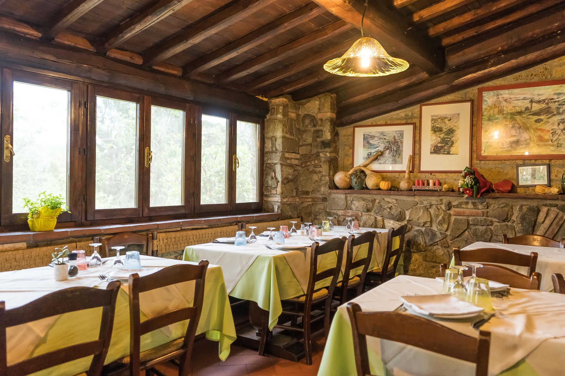 The rustic venue