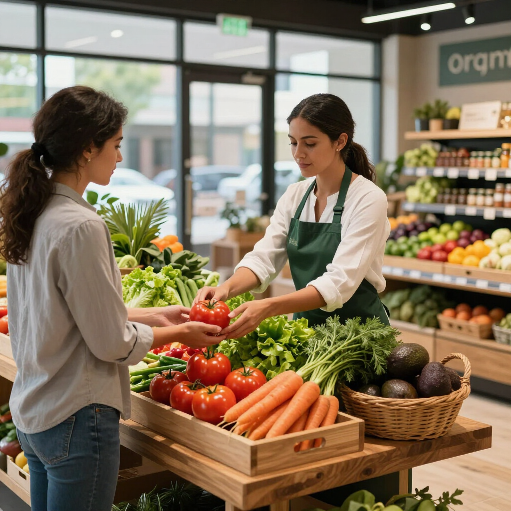Personal atendiendo a un cliente