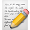 Pencil over a handwritten note on paper, suggesting editing or writing activity