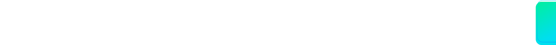Small turquoise rectangular bar on a white background near the top edge