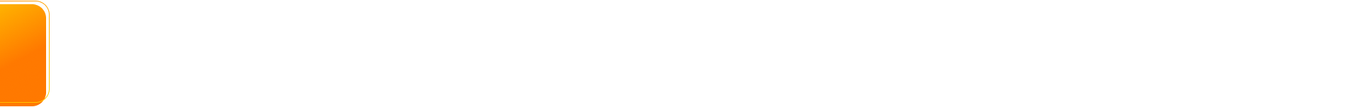 Tiny orange corner of a banner on a white background
