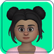 Cartoon avatar with dark hair and beard on a purple background