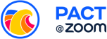 PACT @ Zoom logo with colorful circular icon and blue text