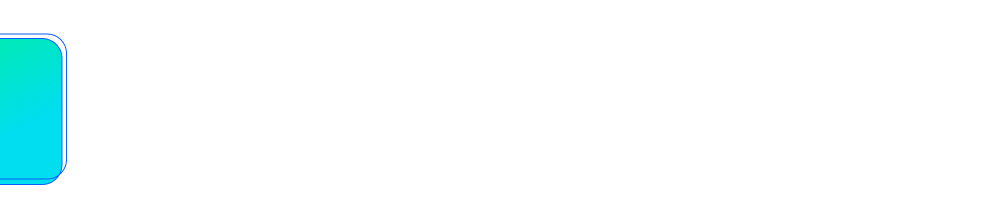 Tiny cyan rounded rectangle on a white background at the left edge.