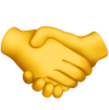 Yellow handshake emoji icon