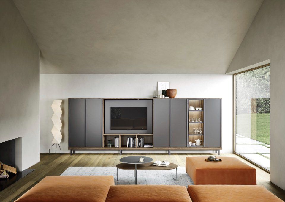 Zona living con arredi moderni