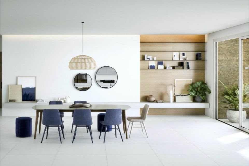 Zona living arredata in stile moderno