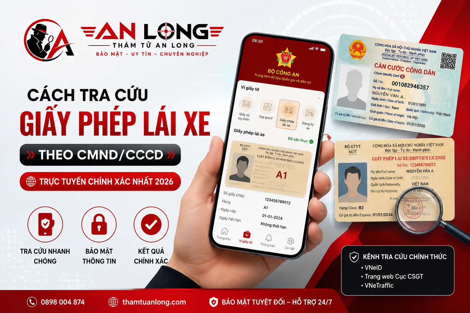 Tra cứu giấy phép lái xe theo CMND/CCCD chính xác 2026