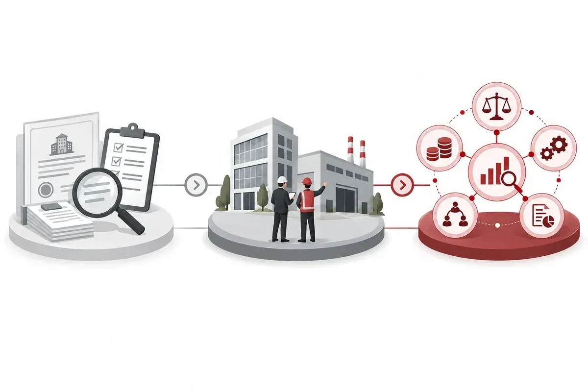 Ba cấp độ kiểm tra doanh nghiệp gồm tra cứu hồ sơ, xác minh thực tế và thẩm định chuyên sâu Ba cấp độ kiểm tra doanh nghiệp gồm tra cứu hồ sơ, xác minh thực tế và thẩm định chuyên sâu