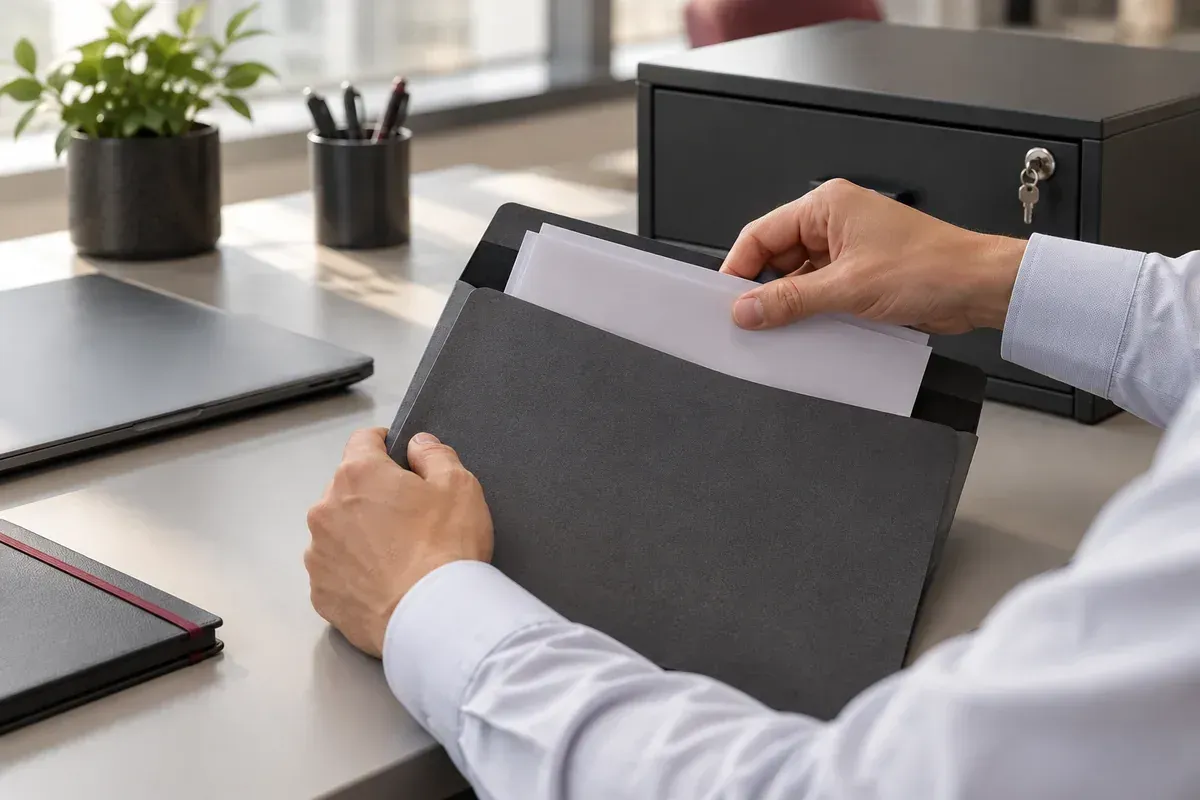 Hồ sơ doanh nghiệp được bảo quản trong phong bì kín tại khu vực làm việc có kiểm soát để bảo vệ thông tin thẩm định. Hồ sơ doanh nghiệp được bảo quản trong phong bì kín tại khu vực làm việc có kiểm soát để bảo vệ thông tin thẩm định.