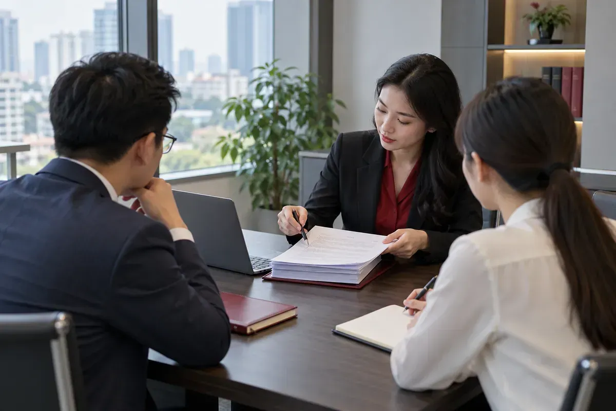 Đại diện doanh nghiệp trao đổi với chuyên viên pháp lý về phương án xử lý nghi vấn biển thủ. Đại diện doanh nghiệp trao đổi với chuyên viên pháp lý về phương án xử lý nghi vấn biển thủ.