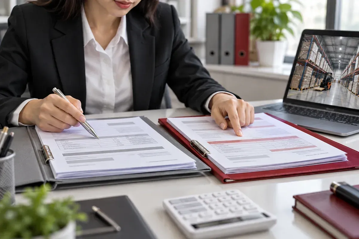 Chuyên viên mua hàng đối chiếu hợp đồng, tài liệu thanh toán và thông tin kho hàng trong giao dịch với nhà cung cấp. Chuyên viên mua hàng đối chiếu hợp đồng, tài liệu thanh toán và thông tin kho hàng trong giao dịch với nhà cung cấp.