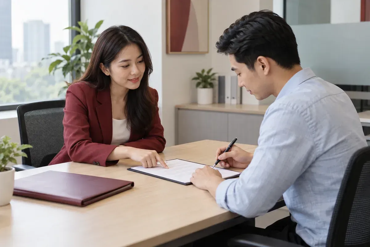 Nhà tuyển dụng trao đổi với ứng viên về sự đồng ý trước khi liên hệ công ty cũ.