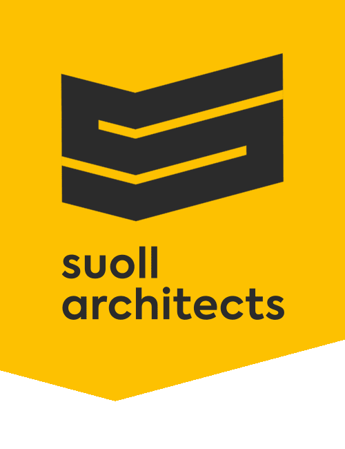 Logo for Suoll Architects: black stylized 