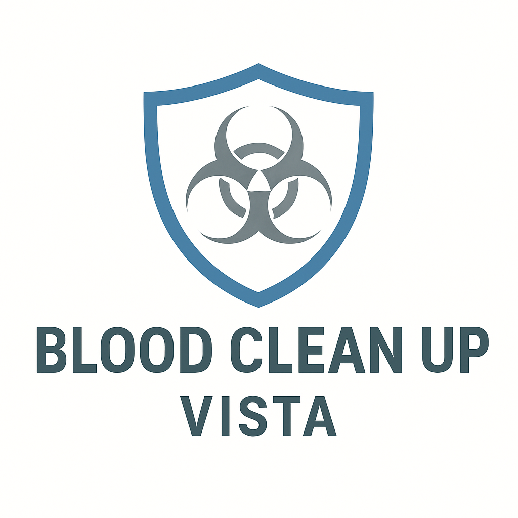 Logo: Shield with biohazard symbol above text, 