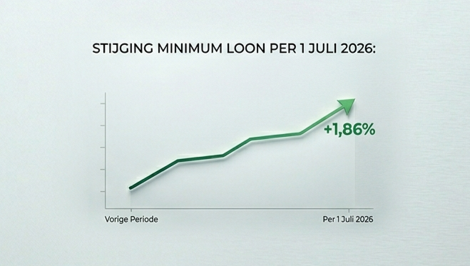 Grafiek stijging minimumloon vanaf 1 juli 2026
