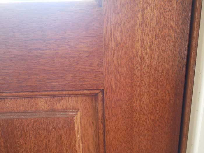 Dog Scratches Front Door After | Mid South Door Refinishing Nashville, TN