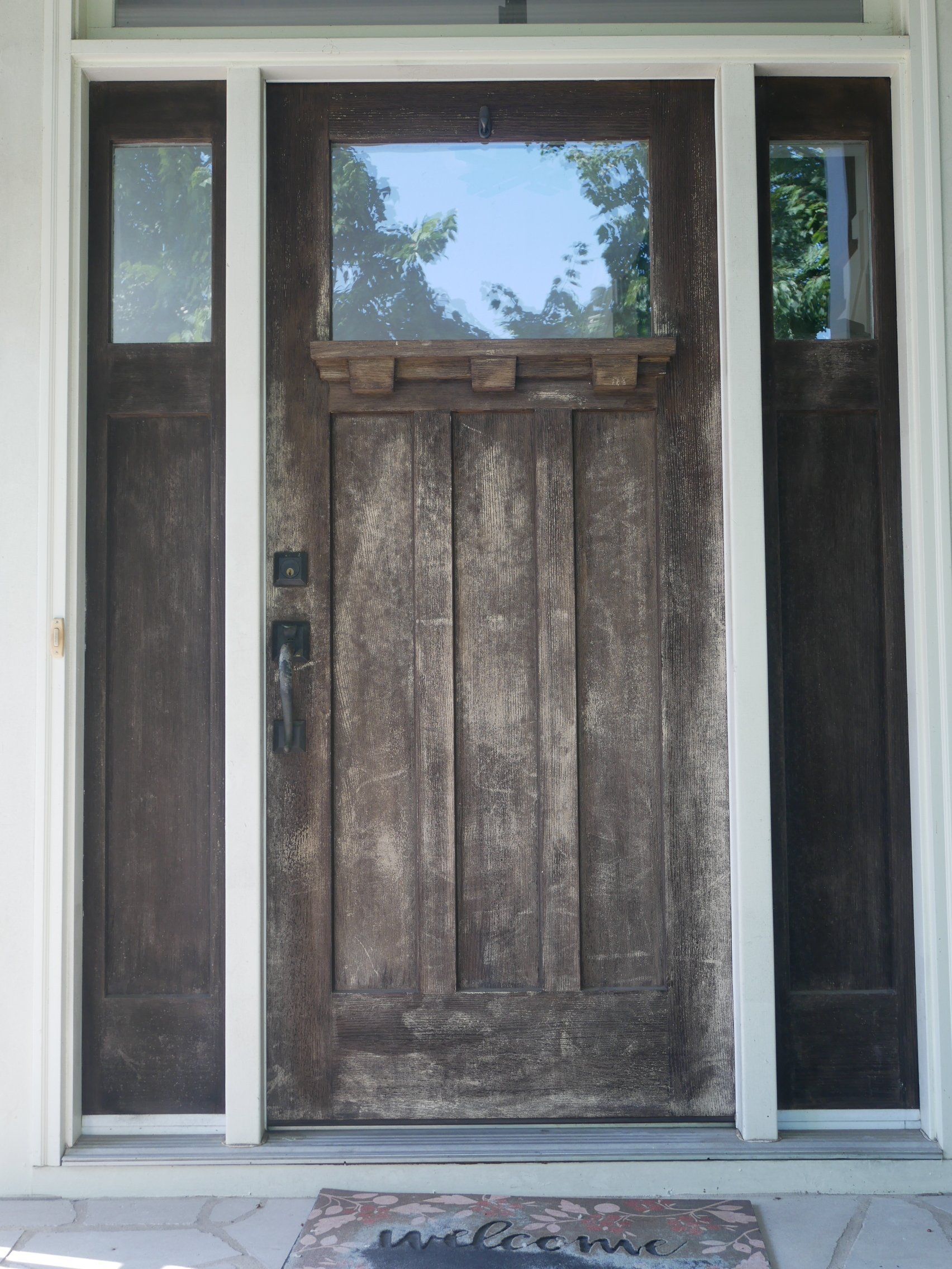 Refinish of A Fiberglass Entryway Before | Mid South Door Refinishing Nashville, TN