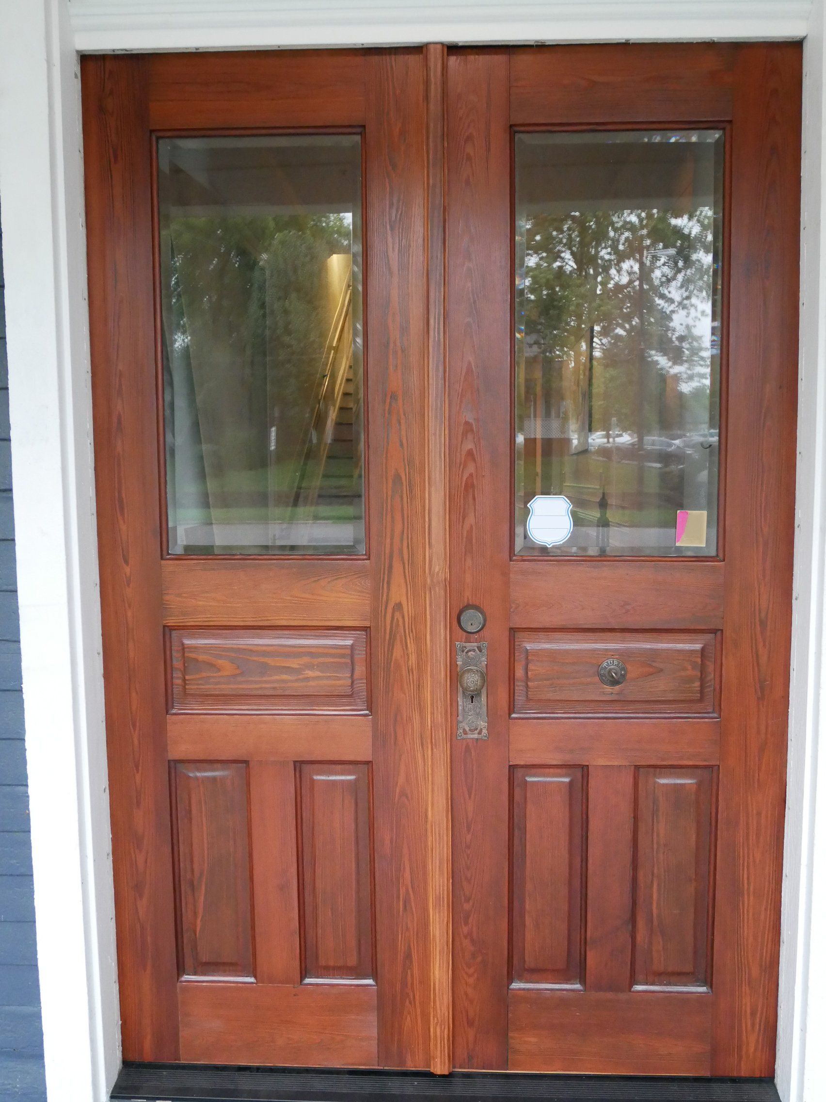 140 Year Old Heart Pine Doors After | Mid South Door Refinishing Nashville, TN
