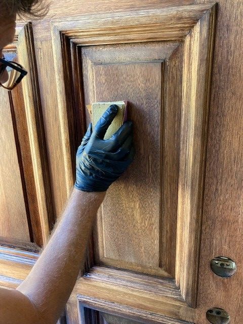 Adding Pigment Stains | Mid South Door Refinishing Nashville, TN